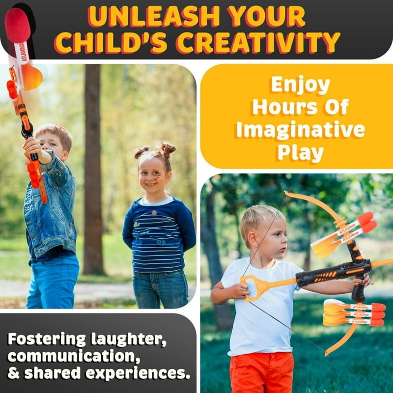 Kids Bow and Arrow Archery Set - Ages 6-12 - Includes Youth Bow, 2 Arrows, Quiver & Target - New