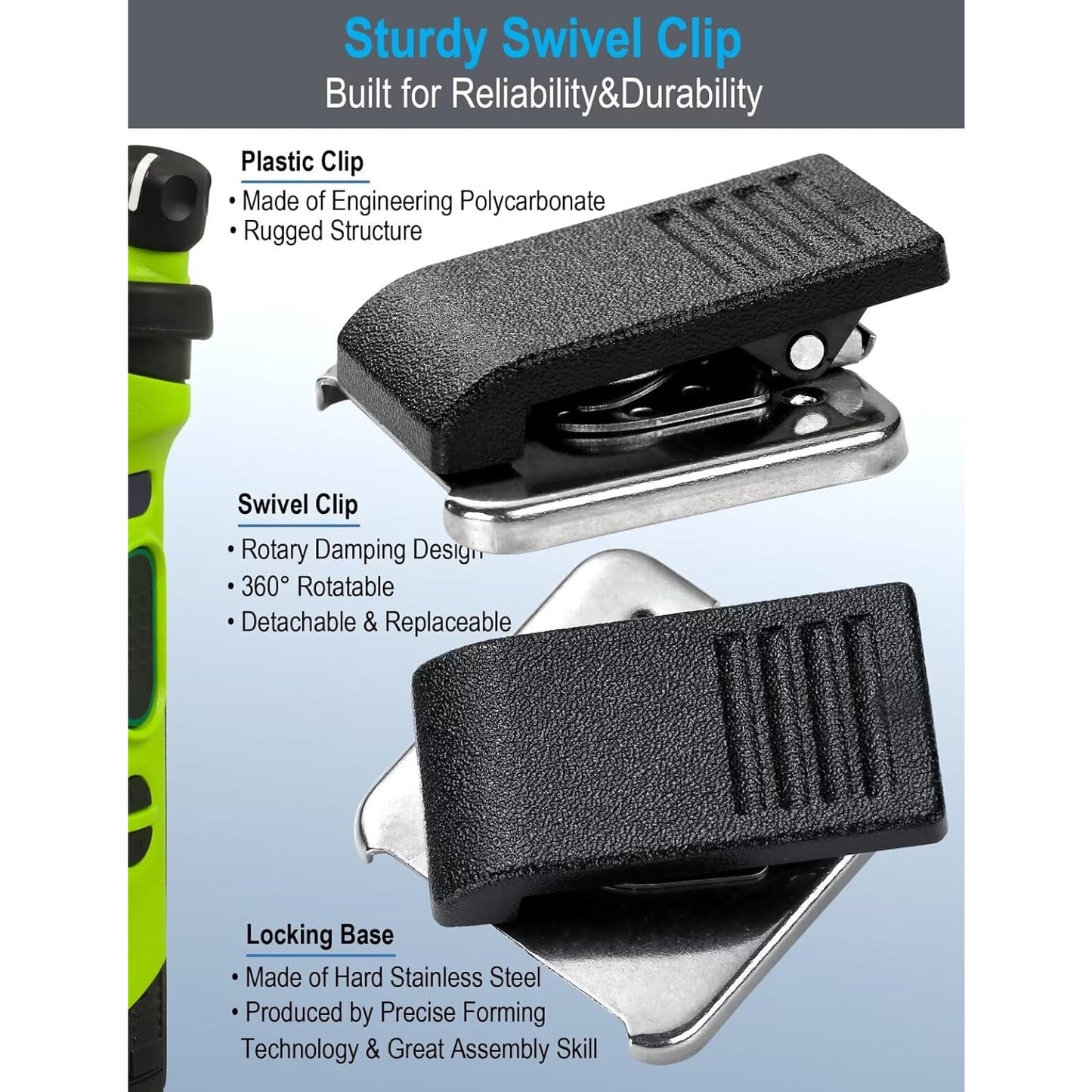 New Speaker Mic Compatible with Kenwood Radios 2 Pin Shoulder Microphone