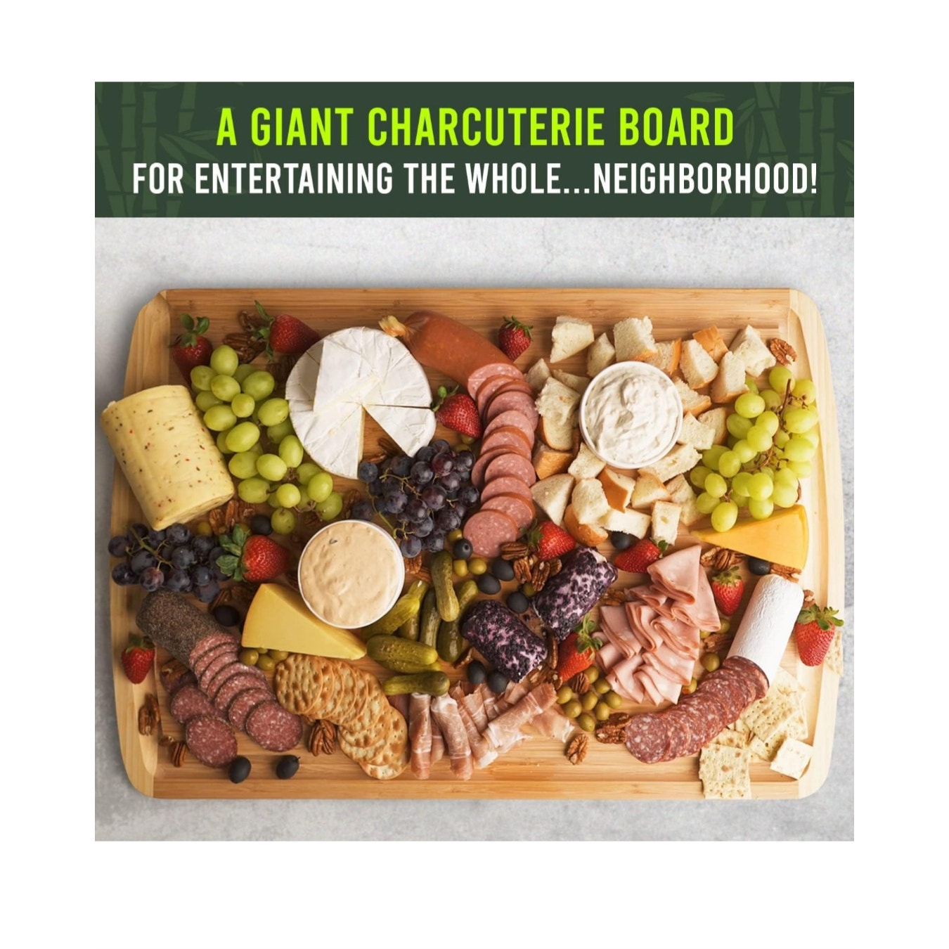 Extra Large  30 x 20 Bamboo Wood Cutting Board Oversized Carving Stovetop Cover