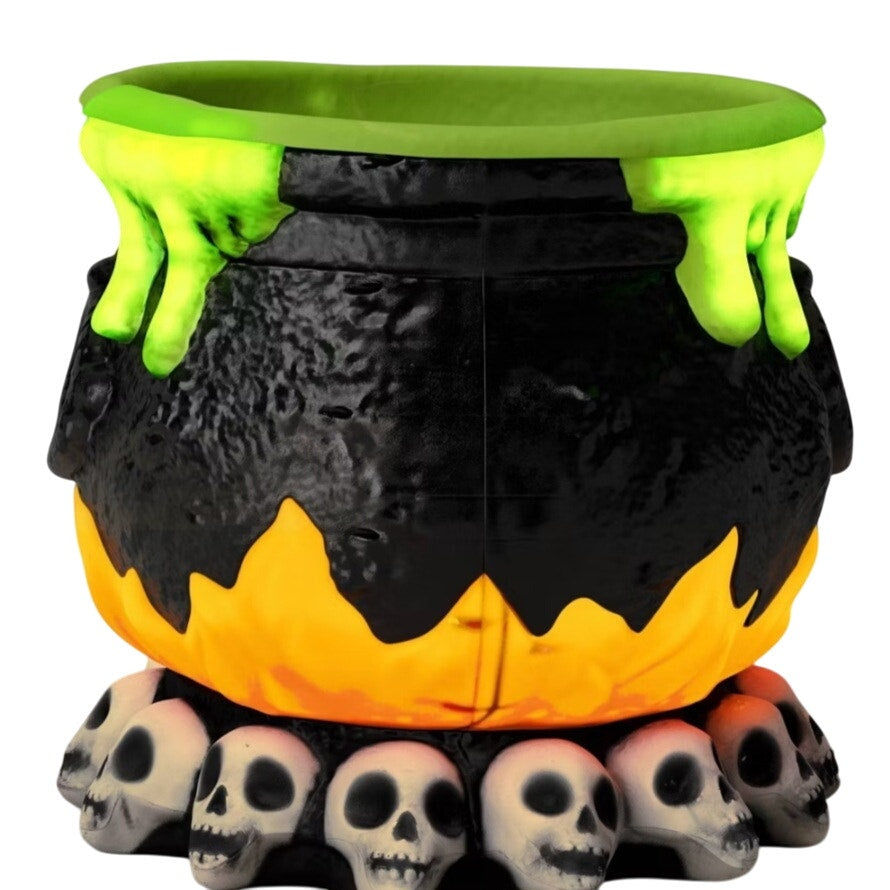 New 17" Light & Sound Candy Bowl Cauldron Outdoor Halloween Decor Hyde and EEK!