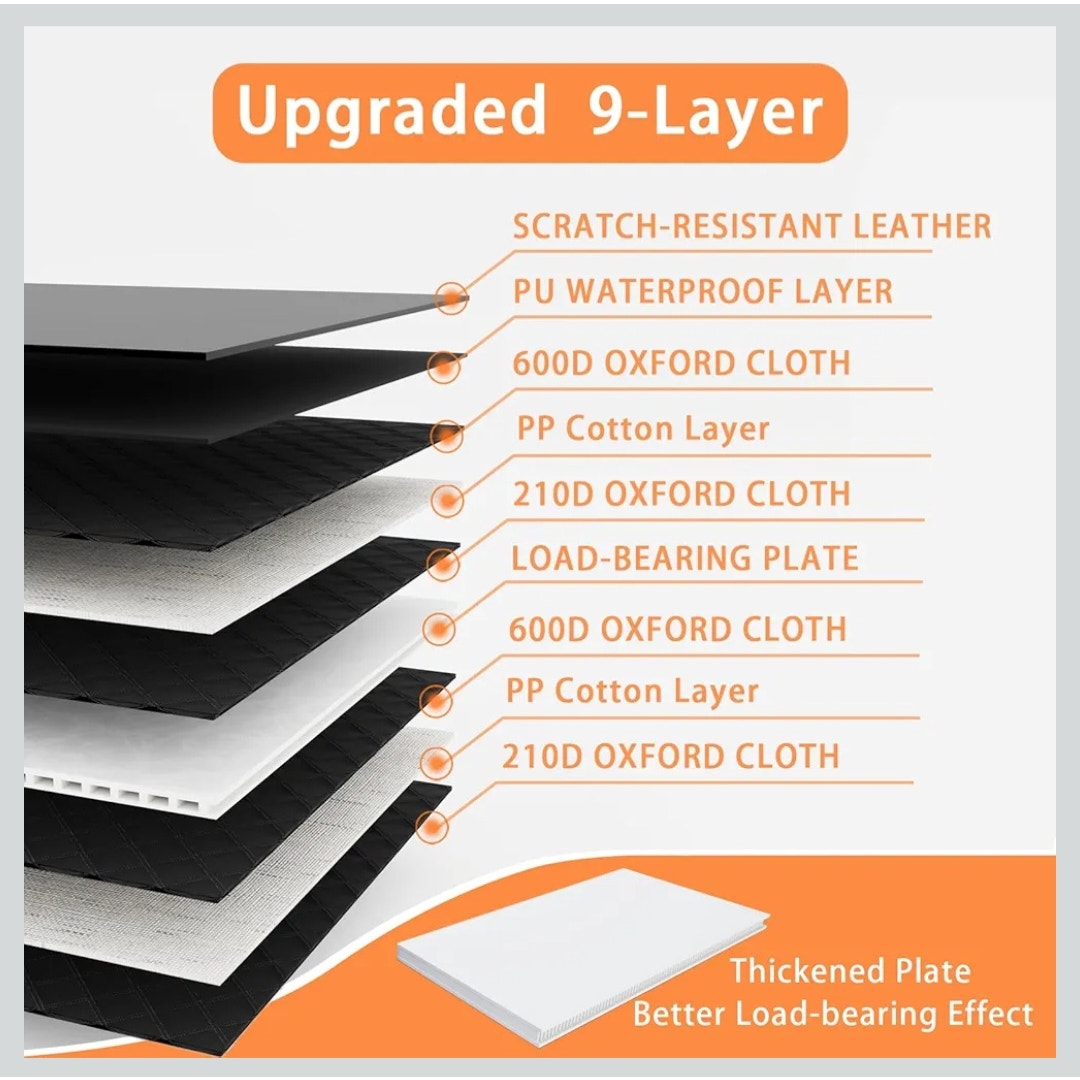 New Pet Rear Seat Cover Hard Bottom Backseat Extender For Full Size Truck SUV