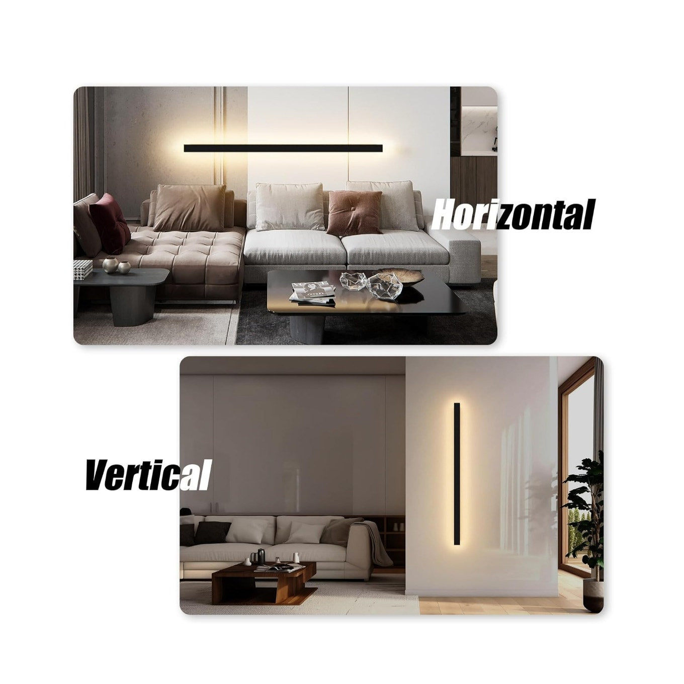 Outdoor LED Wall Light 45W Black Warm White Porch Light Acrylic Waterproof IP65 Exterior