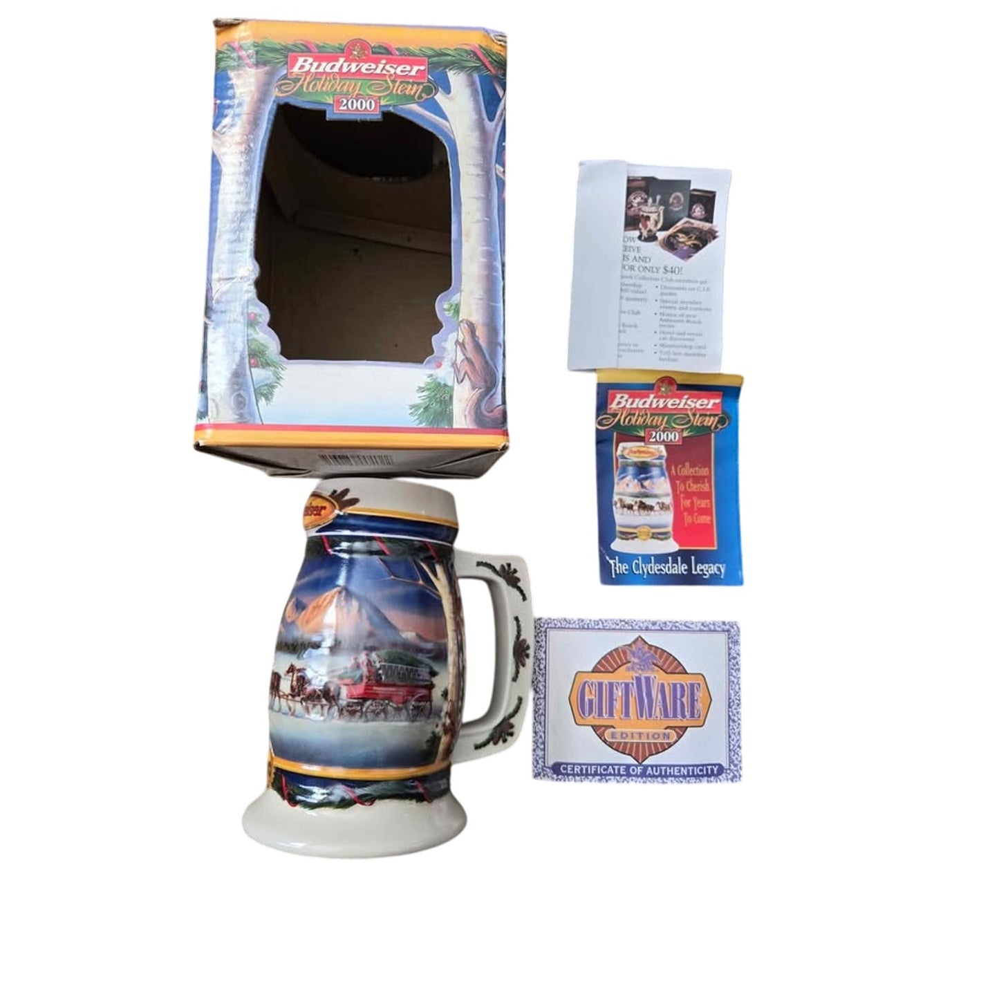 Vintage Budweiser Stein new in box circa 2000 Collectible