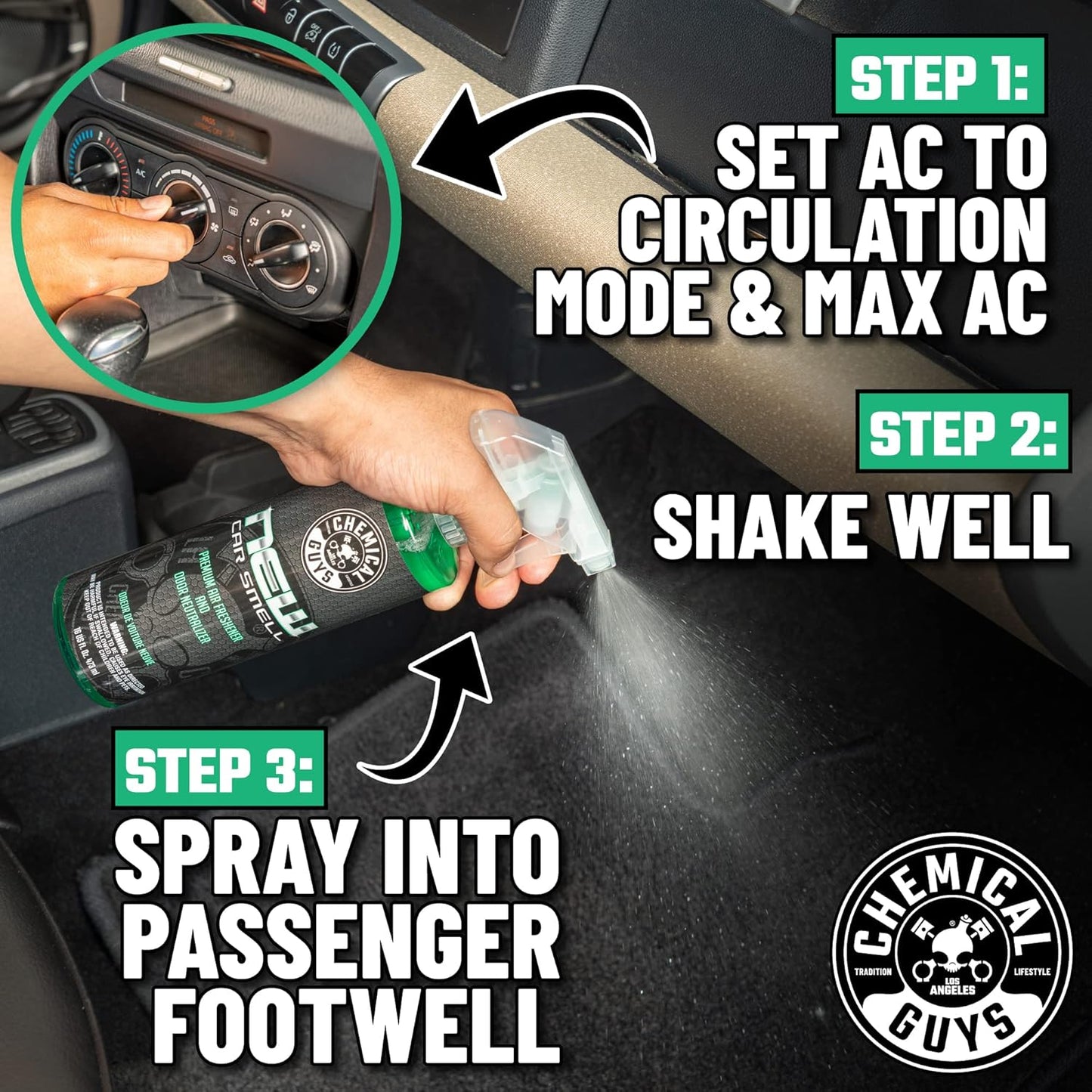 Chemical Guys AIR_101_16 New Car Smell Premium Air Freshener and Odor Eliminator