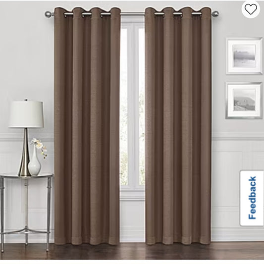 Max 100 Taupe Blackout Curtain 50" x 95" Single Panel