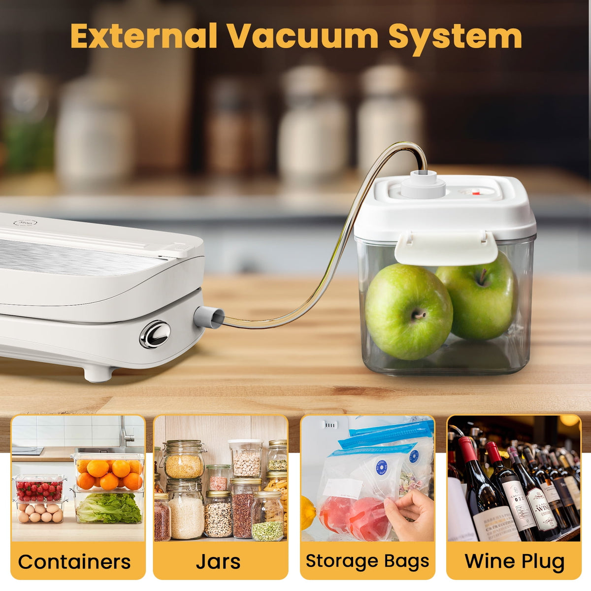 Vacuum Sealer 6-In-1 Multifunction Moist & Dry Food, Vac Seal