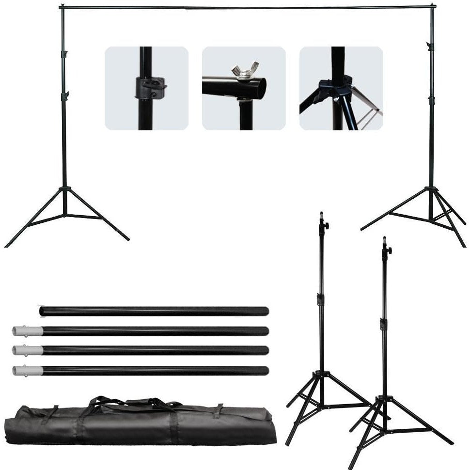 New Large Heavy Duty 10' x 9.8' foot Sturdy Backdrop Stand for Background Screen Height Adjustable