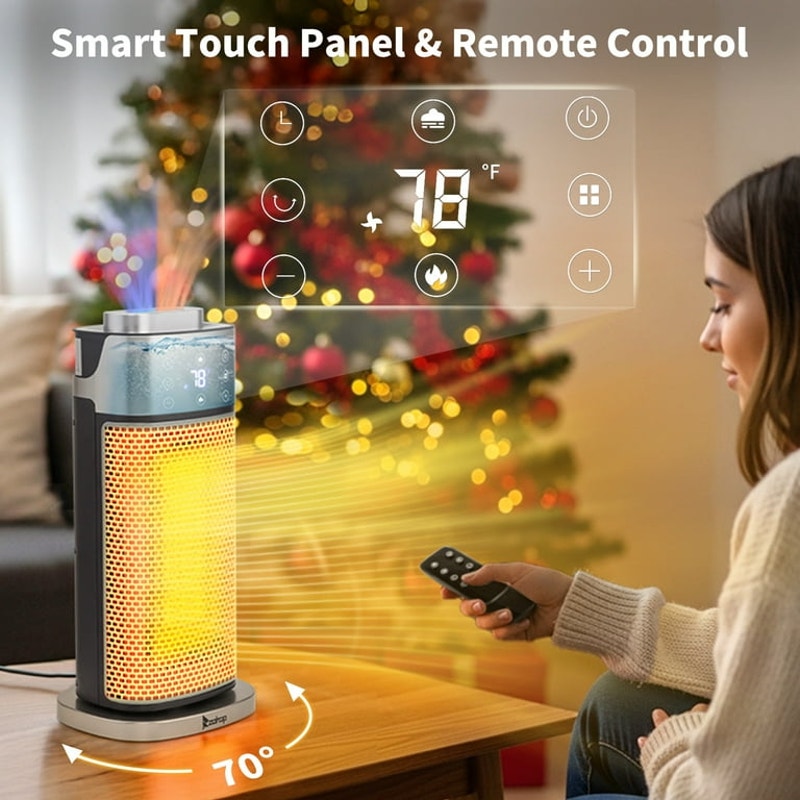 Electric Space Heater w/ 3D Ambient Light & Humidification