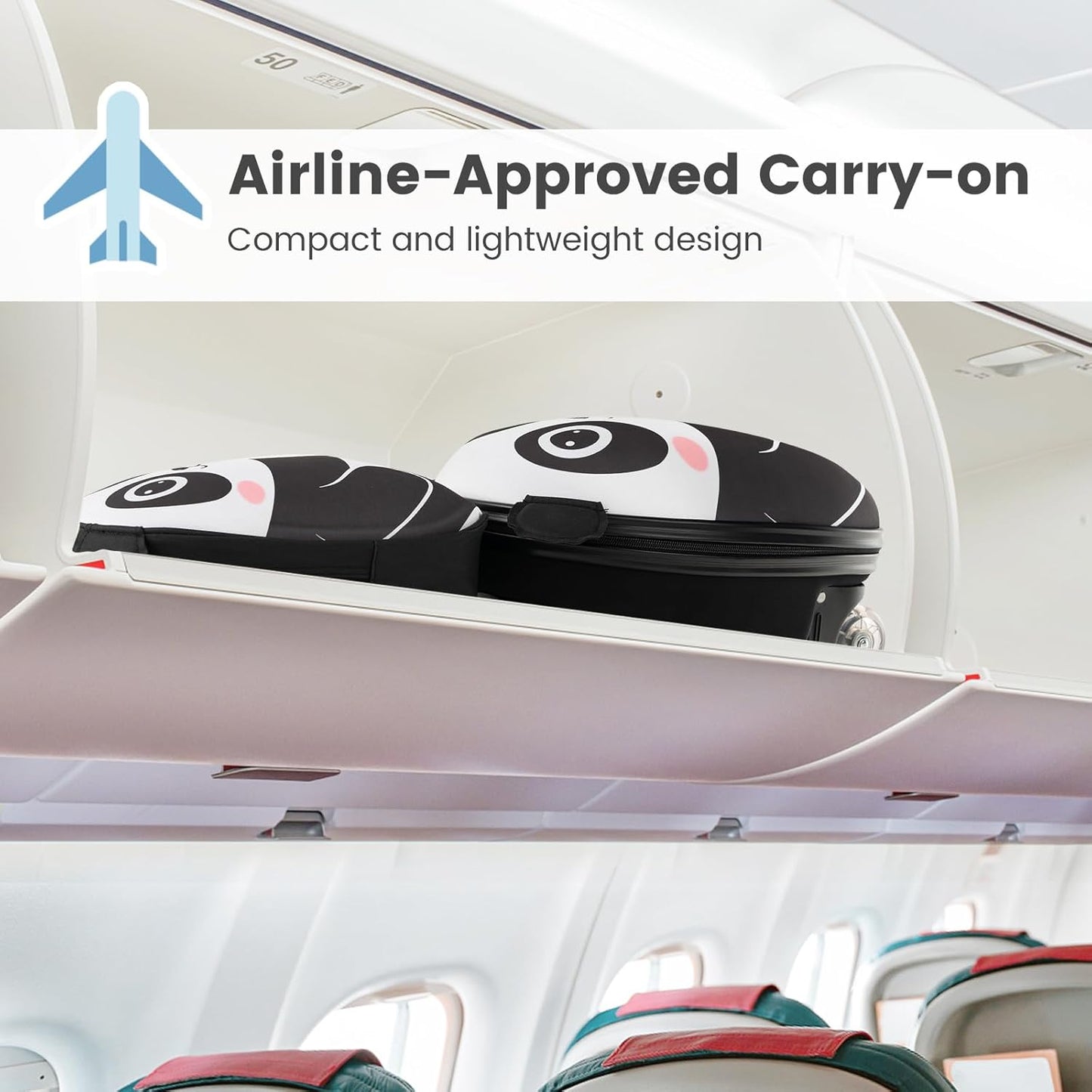 2 PC Kids Carry On Luggage Set 16" Rolling Wheel Suitcase & 12" Backpack Airline Approved Toddler