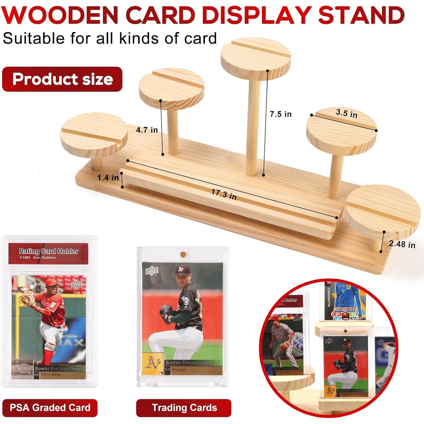 PSA Graded Card Display Stand Trading Sports Cards Basketball Football Hockey