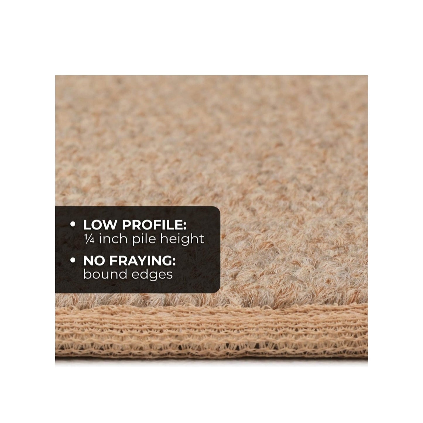 New Skid-Resistant Carpet Runner Rug Pebble Beige - 6 Feet X 36 Inches 6'x36"