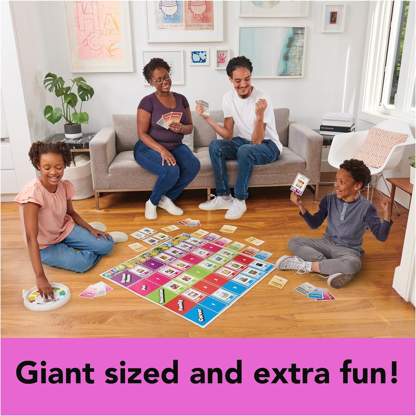 The Game of Life Giant Edition Board Game Indoor/Outdoor Gameboard Cards Spinner