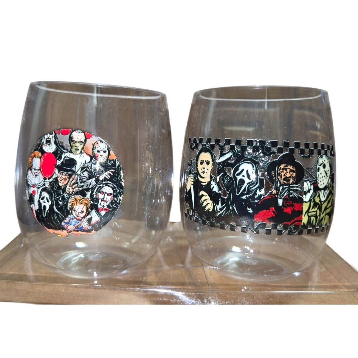 Acrylic Horror Friends Set of 2 Cups UV DTF