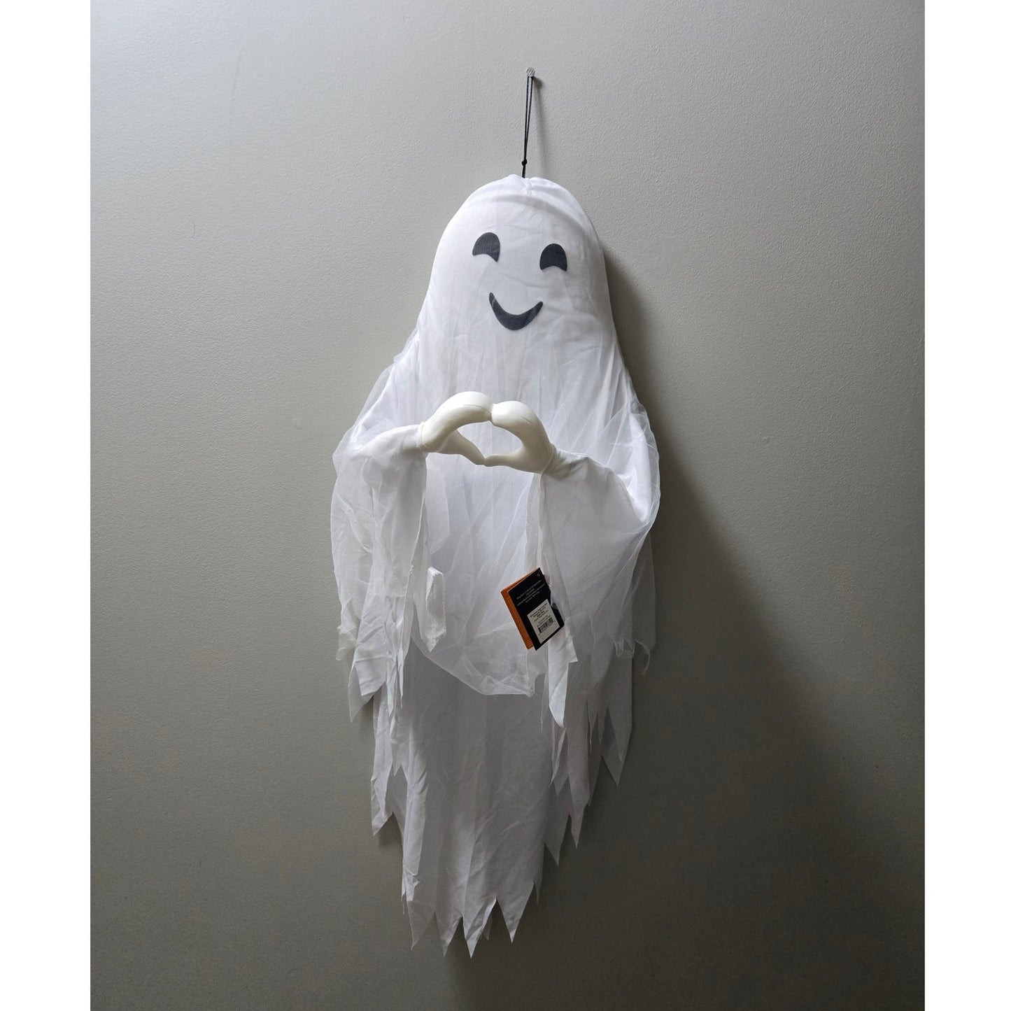 42" Beating Heart Ghost Light & Sound Halloween Decorative White Hyde and EEK!