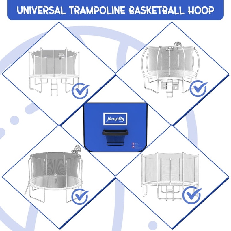 Trampoline Basketball Hoop with Mini Basketballs Easy to Install