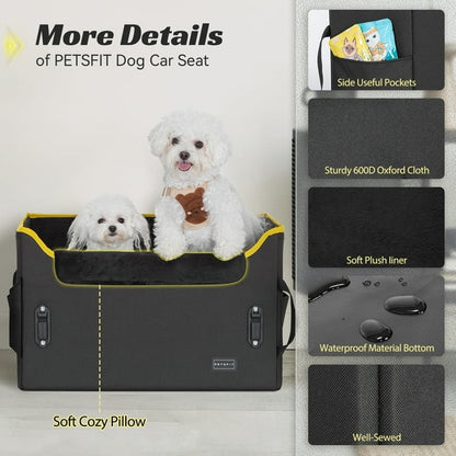 PETSFIT Dog Car Seat for Medium Dogs up to 45 lbs