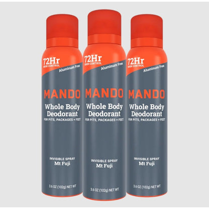 Lume Mando Whole Body Deodorant Mt Fuji Invisible Spray Set of 3
