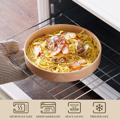 Vancasso Pasta / Salad  Bowls Set of 4, 38 oz Stoneware