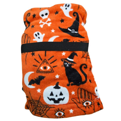 New Halloween Hand Towel Set of 2 w/ Cat Witch Hat Ghost Pumpkin Bat Spider Web