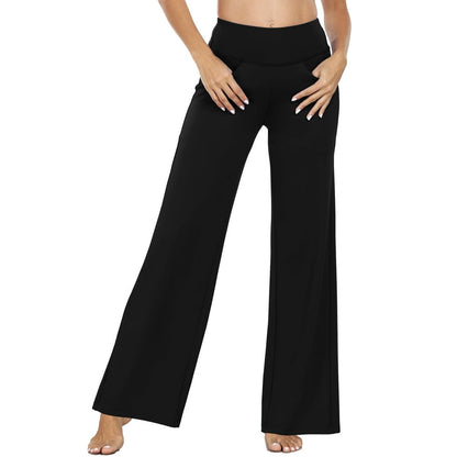 Womens Size Medium Wide Leg Pants Athletic Yoga Stretch Loose
