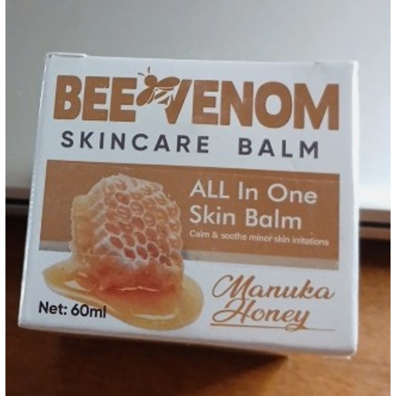 Bee Venom Skincare Balm All In One Skin Balm w/ Manuka Honey 60ml Sooth Minor Skin Irritations