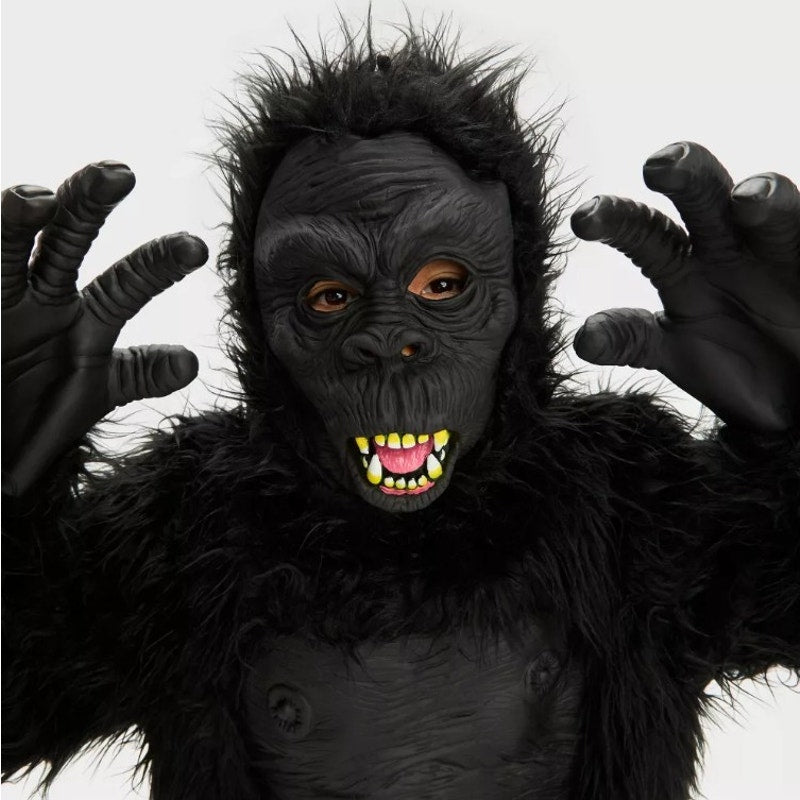 Kids' XL (16) Gorilla Halloween Costume Jumpsuit with Mask Hyde and EEK! New