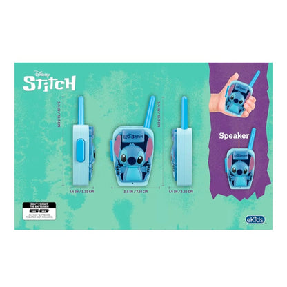 eKids Stitch Walkie Talkies for Kids, Static Free Extended Range