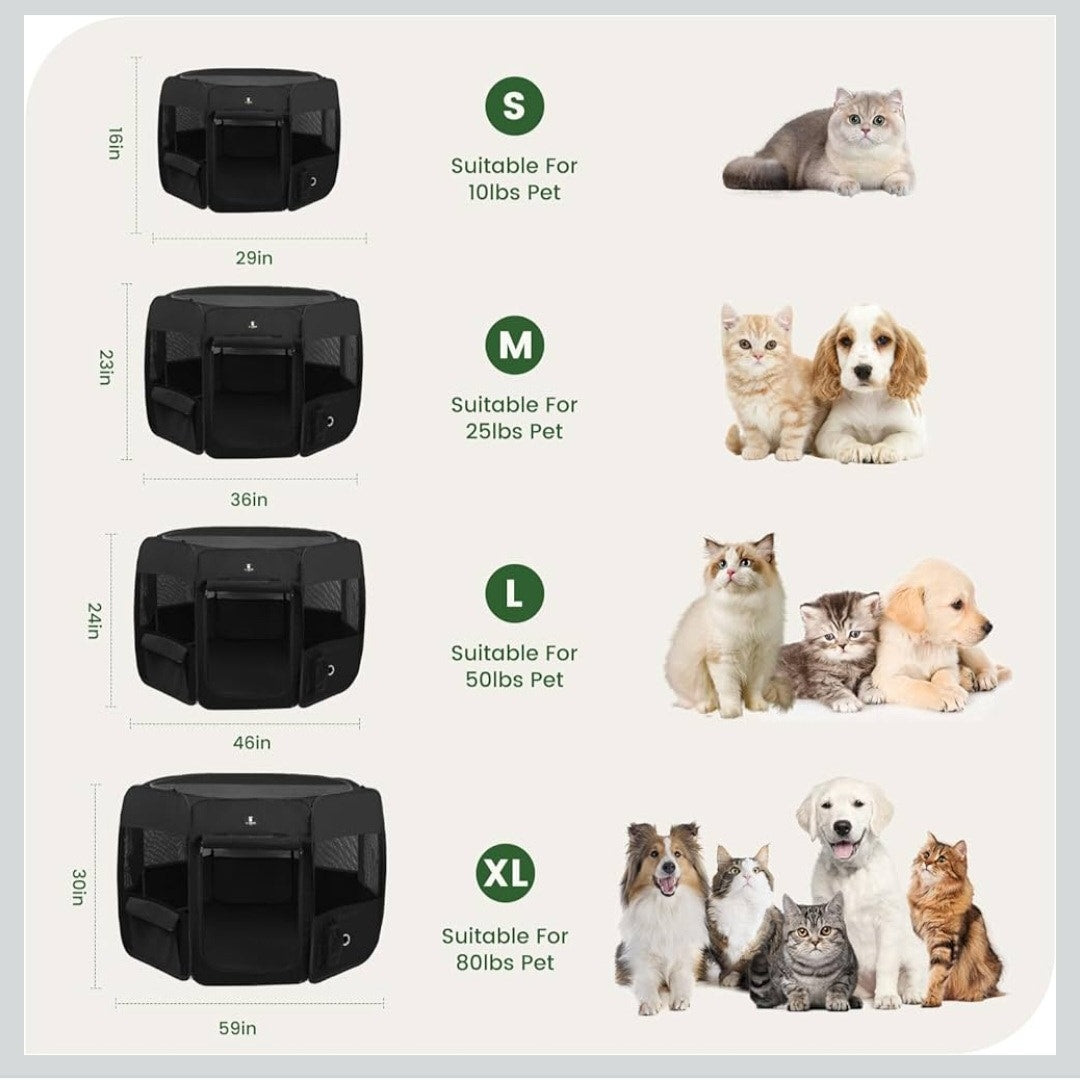 PET Dog Playpen Portable Pet Play Pen Foldable Kennel Crate Portable Travel