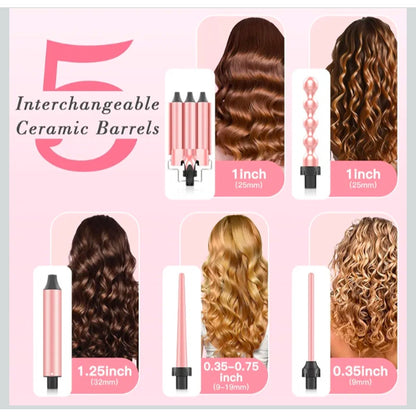 5 in 1 Curling Wand Set (0.35"-1.25")