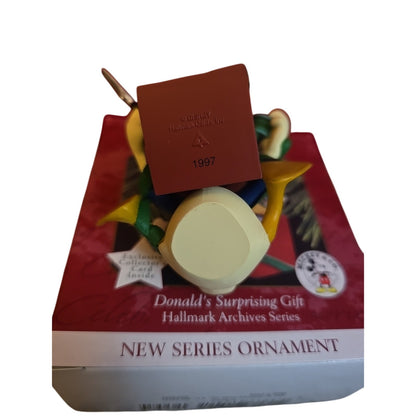 Hallmark Keepsake Ornament Donald's Surprising Gift Archives Series #1 - 1997