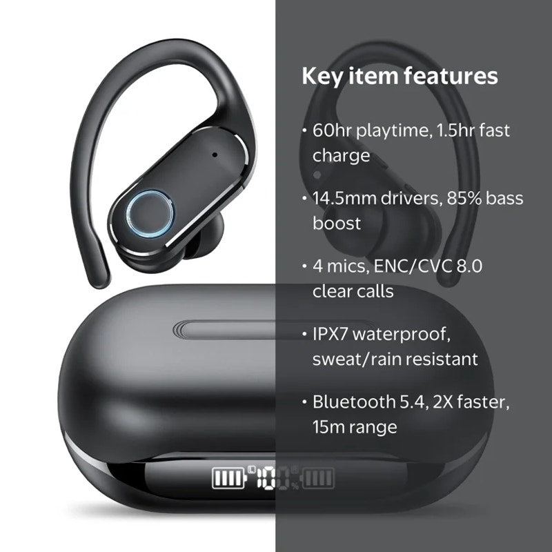 Wireless Earbuds Bluetooth Headphones 5.4-60Hrs Playtime