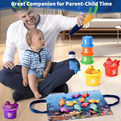 Ocean World Montessori Toys Baby & Toddler Sorting Fishing 20PCS Sensory Toy