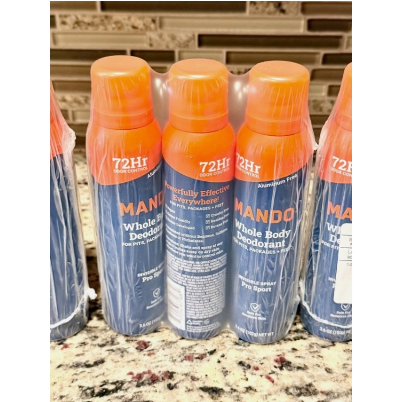 Lume Mando Whole Body Deodorant Pro Sport Invisible Spray Set of 3