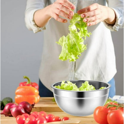 12 Piece Stainless Steel Mixing Bowl Set with Lids