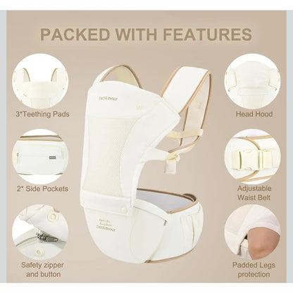 Bebamour Baby Carrier with Hip Seat