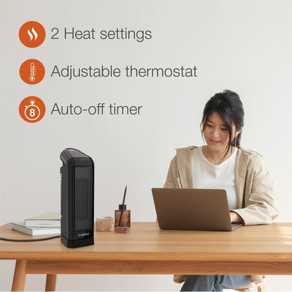 Lasko 16" Ceramic Tower Space HeaterOscillating, 2 Heat Settings