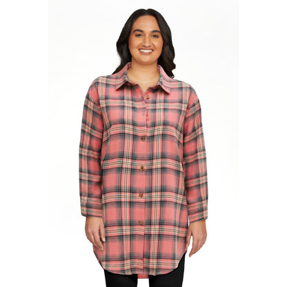 Plaid Flannel Shirt for Women Oversized