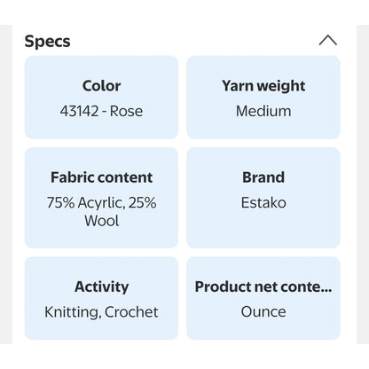 Estako Star-Worsted Acrylic & Wool Yarn 3 pack Rose 43142