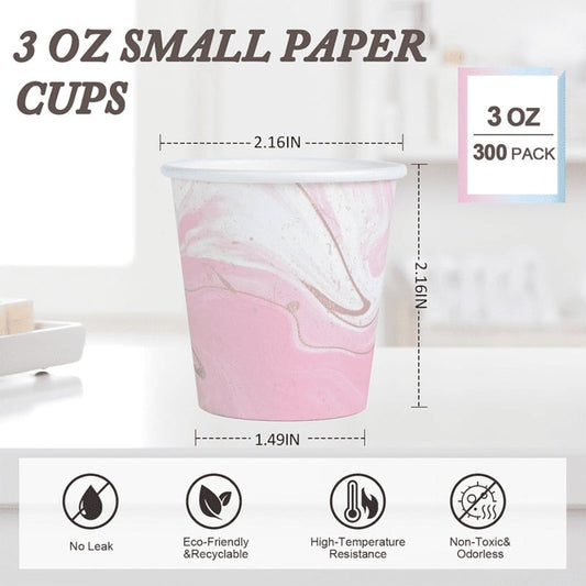Disposable Small Cups, 3 oz, 300 Count