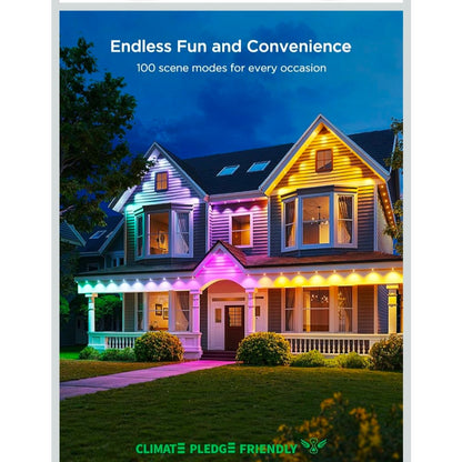 Govee Permanent Outdoor Lights 2, 100ft RGBIC Outdoor Lights with 100 Modes
16 Million Colors, IP67