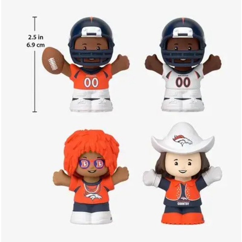 Fisher Price - Little People x NFL Collector Denver Broncos Figure 4-Pack