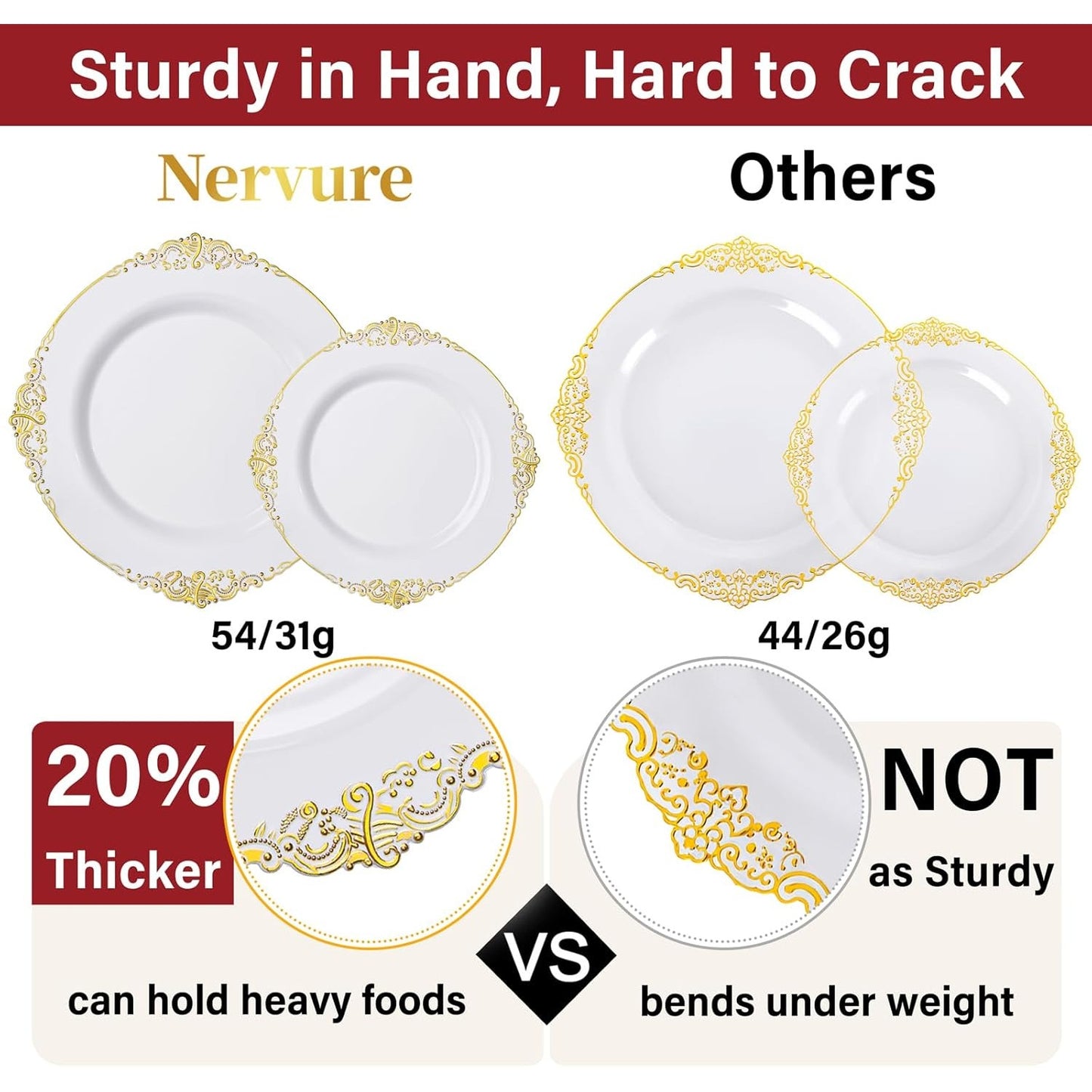 350pc Gold Plastic Plates Gold Plastic Dinnerware Sets 50 Place Wedding Party
