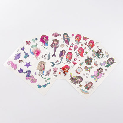 Mermaid Tattoos for Kids – 10 Sheets Party Favor Body Stickers