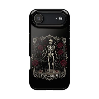 Eerie & Elegant Skeleton Phone Case — Magnetic Impact-Resistant