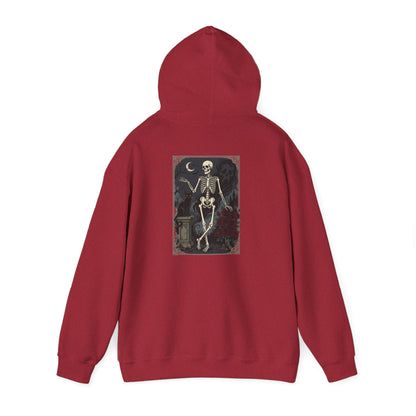Gothic Skeleton Art Hoodie — Vintage Memento Mori Skull Design