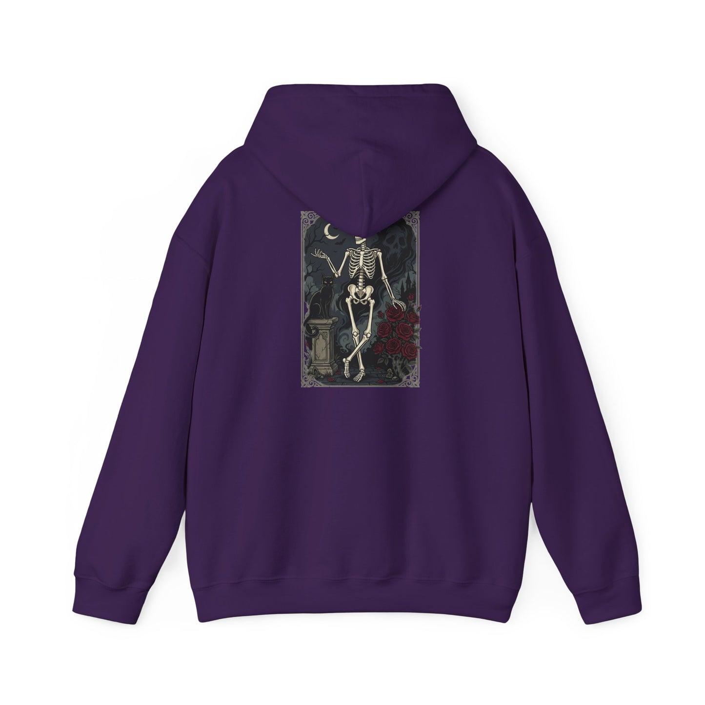 Gothic Skeleton Art Hoodie — Vintage Memento Mori Skull Design
