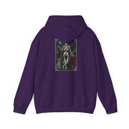Gothic Skeleton Art Hoodie — Vintage Memento Mori Skull Design