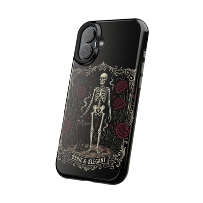Eerie & Elegant Skeleton Phone Case — Magnetic Impact-Resistant