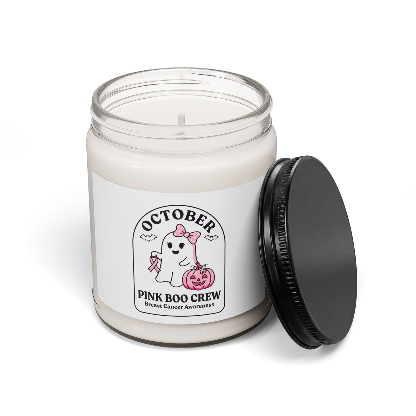 October Pink Boo Crew Candle | Breast Cancer Awareness, Soy 9oz