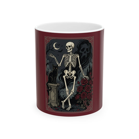 Gothic Skeleton & Roses Ceramic Mug (11oz/15oz)